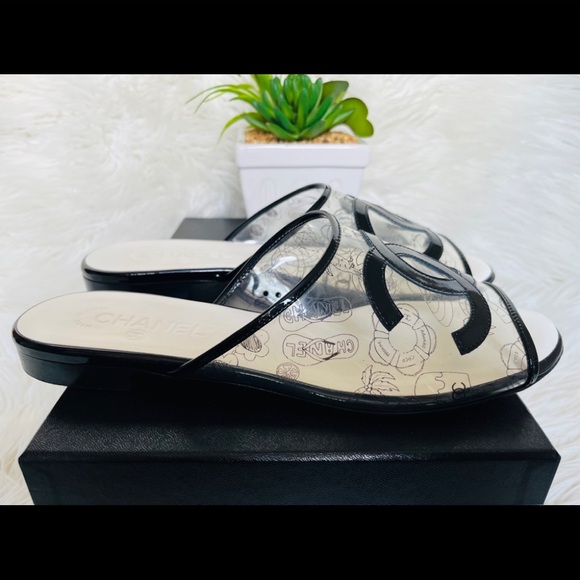 🍾🥂SOLD🥳Chanel Transparent Mule Sandals - Picture 4 of 11